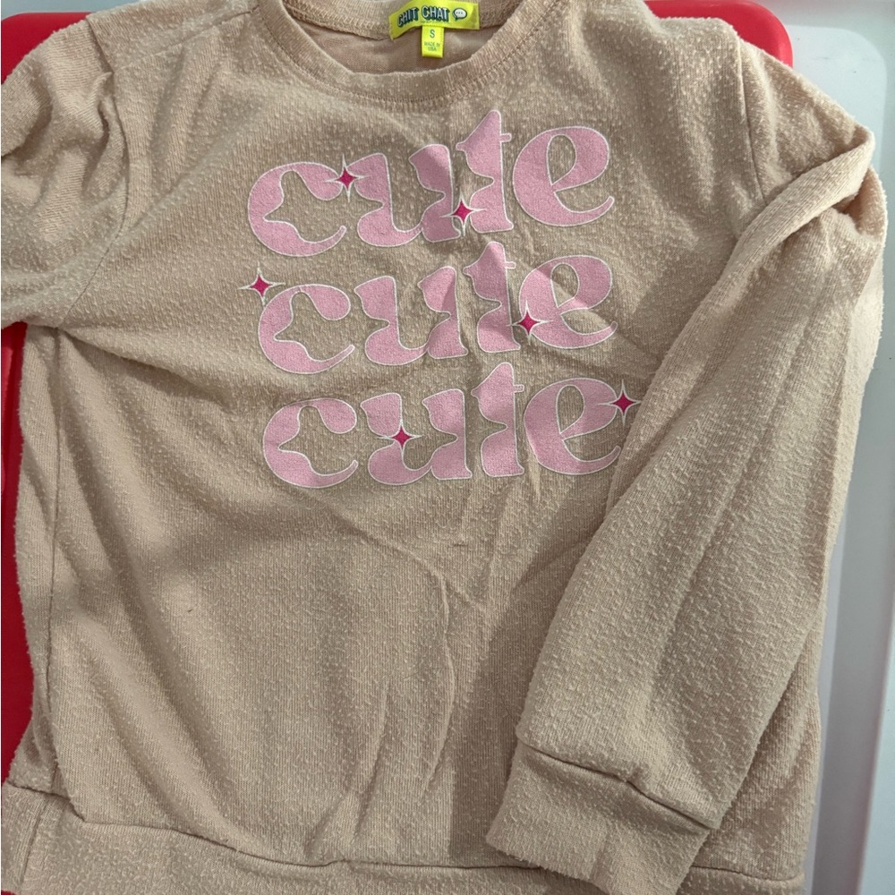 Cute Beige Kids Sweater